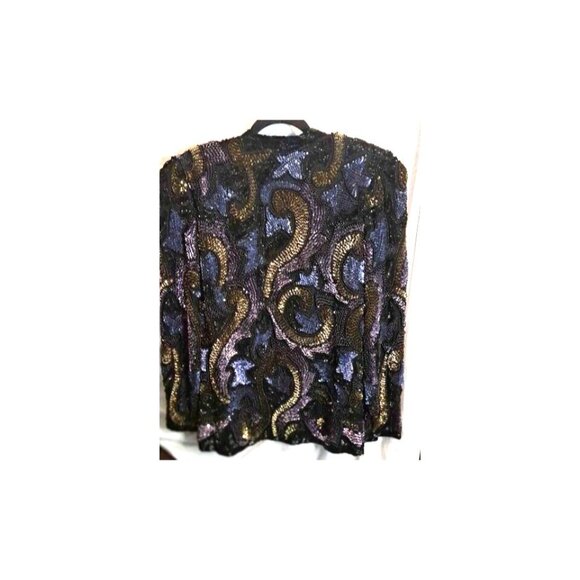 Vintage Womens Niteline Heavily Sequins Hundreds Jacket Size Large - Picture 7 of 7